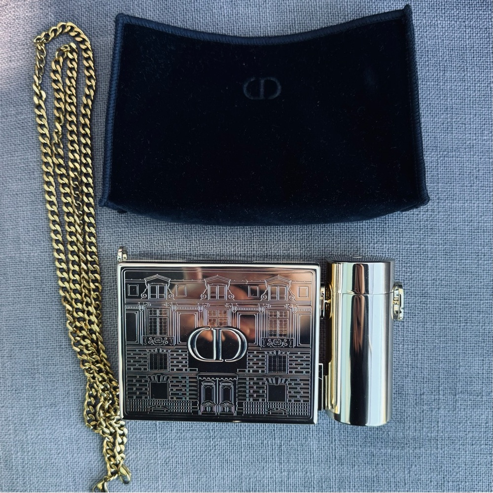 DIOR limited edition rouge metal minaudiere case clutch bag Giftable